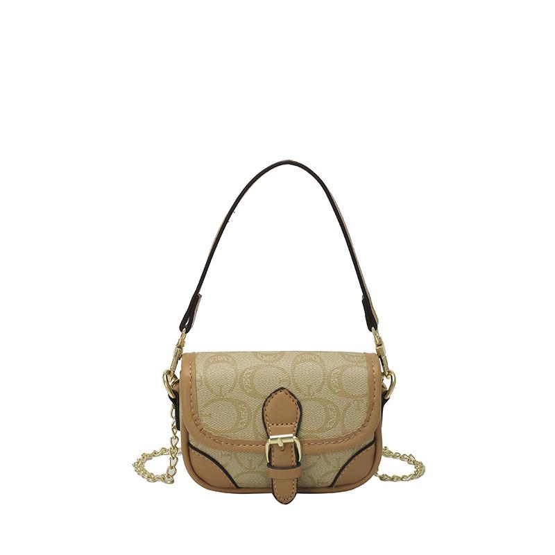 Square Retro Print Single Shoulder Crossbody Bag Leather Handbag Fashion Gift