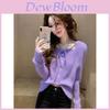 Korean Style Spring Wool Sweater With V Neck And Pearl Embellishments For Elegant Ladies