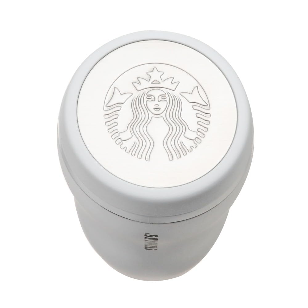 Starbucks vyřezávaná láhev z recyklované nerezové oceli matná bílá 355 ml 550926 (Model 2024),