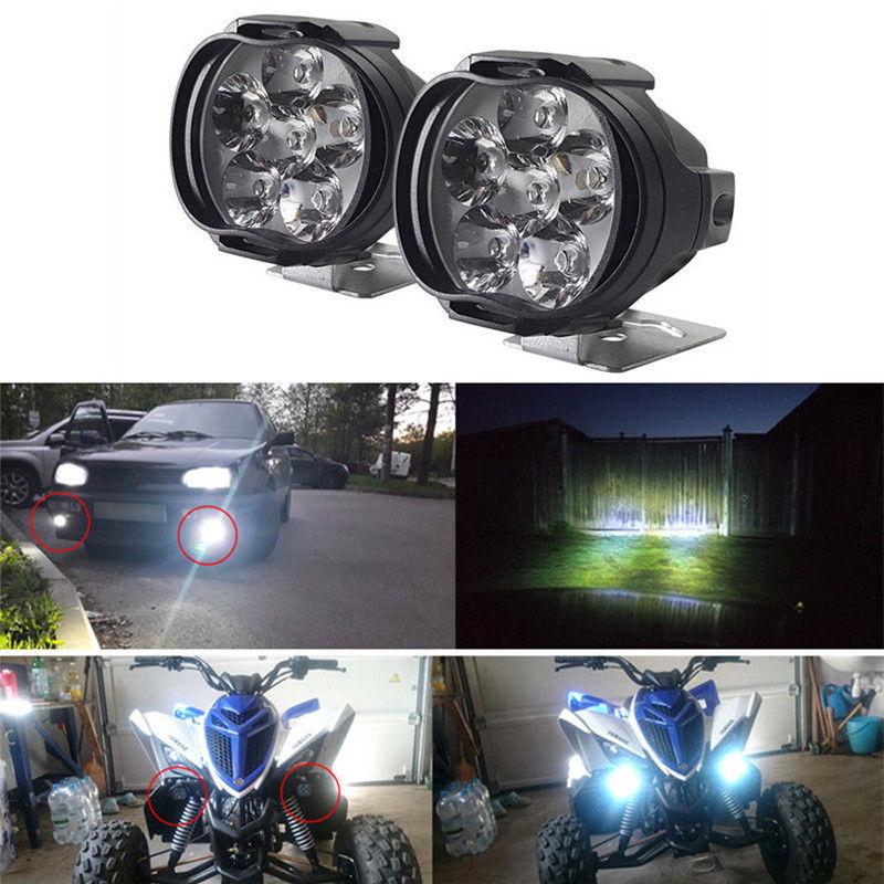 Cheap 2Pcs Car Motorcycle LED External Fog Lights Headlight Waterproof Lamp Spotlight Joom