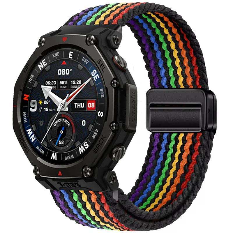 20/22mm Nylonový řemínek pro Amazfit Helio/T-Rex3 Pro 48/44mm Pásek s magnetickou přezkou Amazfit Active 2/2 Square/Balance 2 Náramek