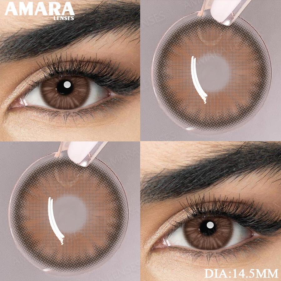 AMARA Colored Contacts Lenses Brown Eyes Natural Contacts Gray Beautiful Pupils Blue Eye Lens Yearly Green Beauty Makeup Lens