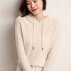 Women's 100% Wool Hooded Sweater for Fall/Winter - New Arrival Thick Knit Cashmere Base Layer