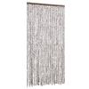 VidaXL Fly Curtain, Insect Screen with Hook, Door Curtain Adjustable Length and Width, Taupe and White 377406