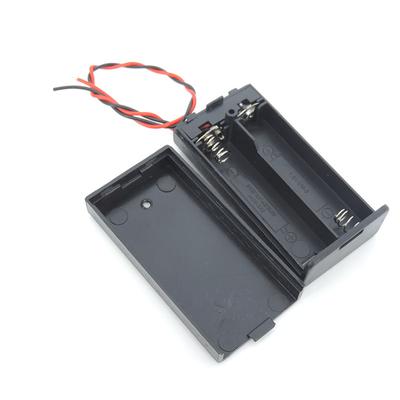 1 stücke 5 stücke 2AA 2XAA 3 V 2x1,5 v Schwarz Batterie Lagerung Fall Box Halter Stecker AUF/OFF Schalter Mit Anschlusskabel
