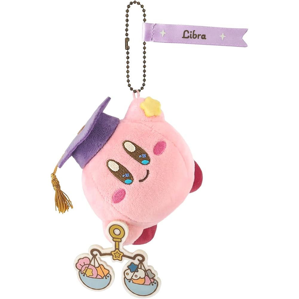Sanei Boeki Kirby Horoscope Collection Libra Plush Toy W9 x D9 x H12 cm Soft Mascot