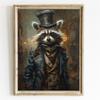 Gentleman Frog Vintage Portrait Print Poster Frog Wearing Clothes Print Renaissance Animal Portrait Canvas Painting Funny Poster