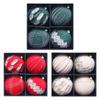 4pcs Red Green Christmas Velvet Balls Pendant Painted Christmas Tree Ornaments  Home New Year Gifts