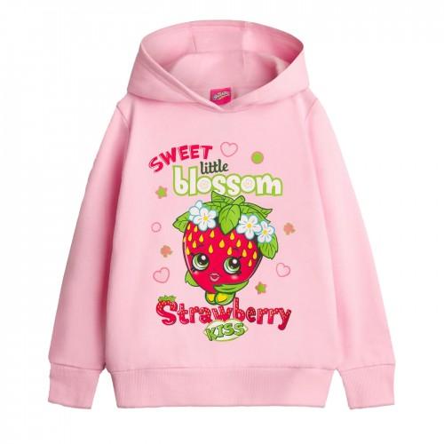 Shopkins Moletom infantil/infantil Strawberry Kiss 3-4 Years preto