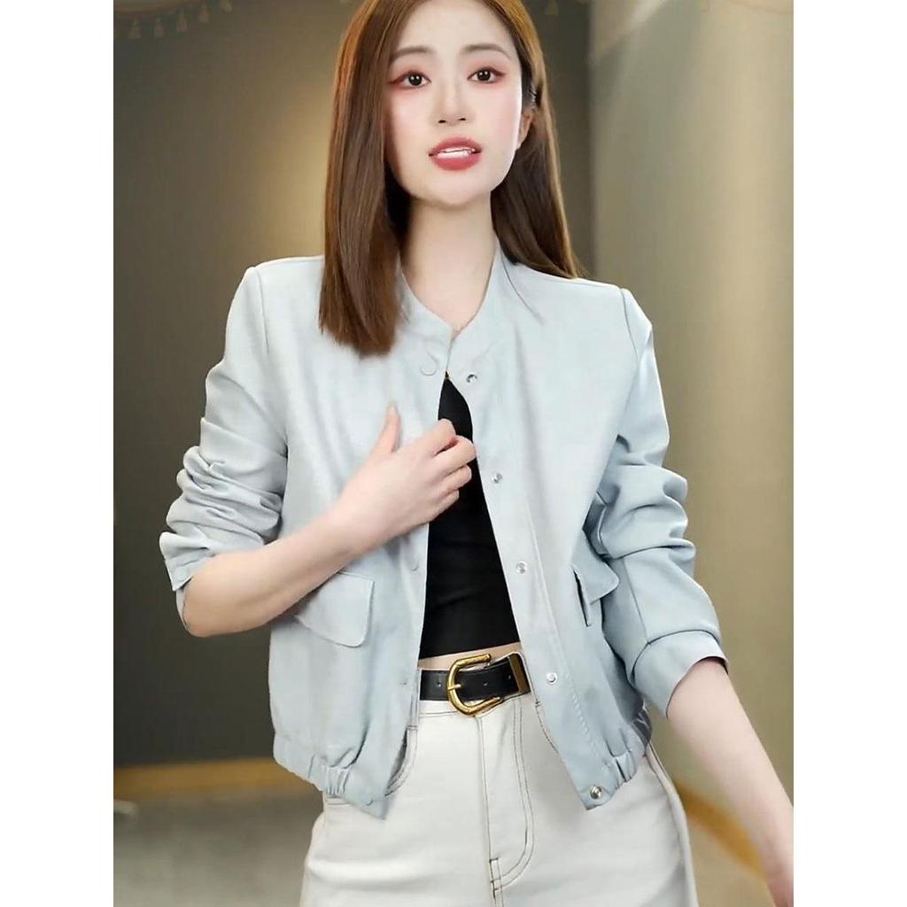 Women's Petite PU Leather Jacket - 2025 Spring Fashion Trend