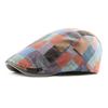Gorras de Pescador Avanzadas Planas Vintage Cuadros Colores Contrastantes Sombrero de Hombre para Uso Diario