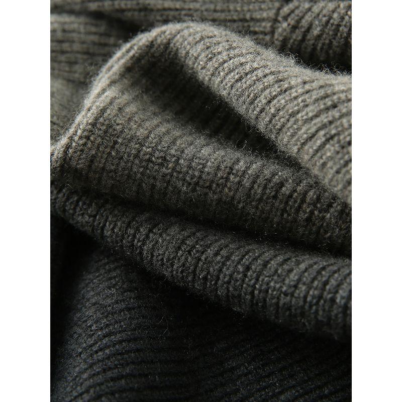 Heavy 450G! 100 100% Wool! Italian Order Winter Men's Knit Thickened Sweater Outerwear Trendy
