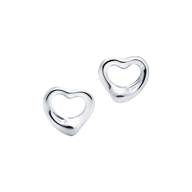 

Tiffany & Co. Open Heart Series Sterling Silver Earrings Women earrings 12270062 Box+Shopping Bag