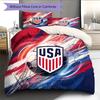 USMNT Pattern Bedding Quilt Set Home Decoration Gift (1 * Duvet Cover + 2 * Pillowcase Without Core).xwn