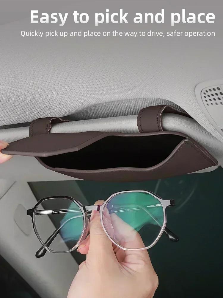 Car Sun Visor Glasses Storage Box Sunglasses Clip Organizer Holder For Mercedes Benz AMG A C E V Class W201 W210 W108 W204 W205 b2
