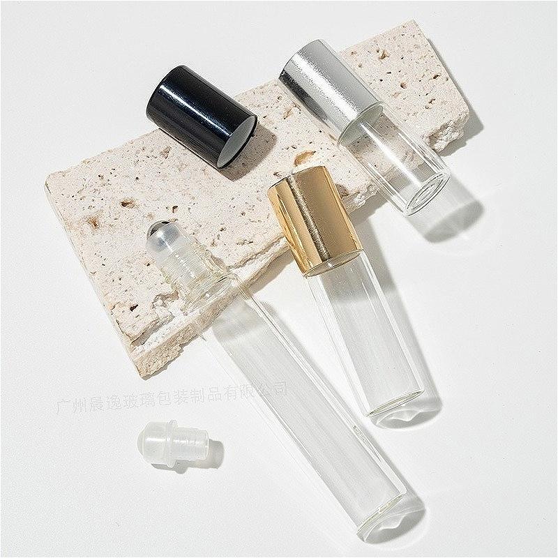 3ml 5ml 10ml Glass Roll On Bottle, Refillable Portable Perfume Essential Oil Sample Containers