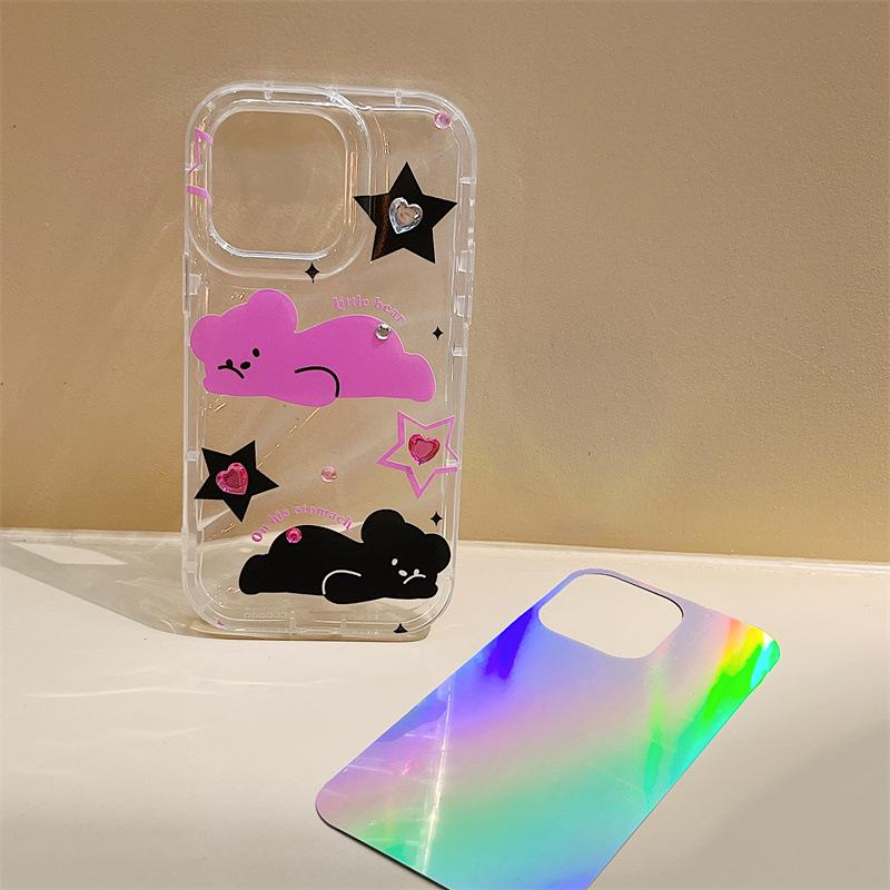 Zhitai iPhone Case: Phantom Rhinestone Chain for 12/11/13/13Pro Max/14/15Pro.