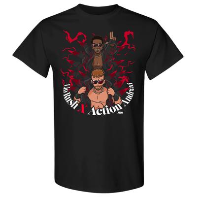 Lio Rush & Action Andretti - Lio X Action AEW Official T-Shirt