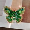 Vintage Butterfly Brooches for Women Ladies Beauty Rhinestone Crystal Butterfly Pins Party Office Brooch Pins Jewelry Gift