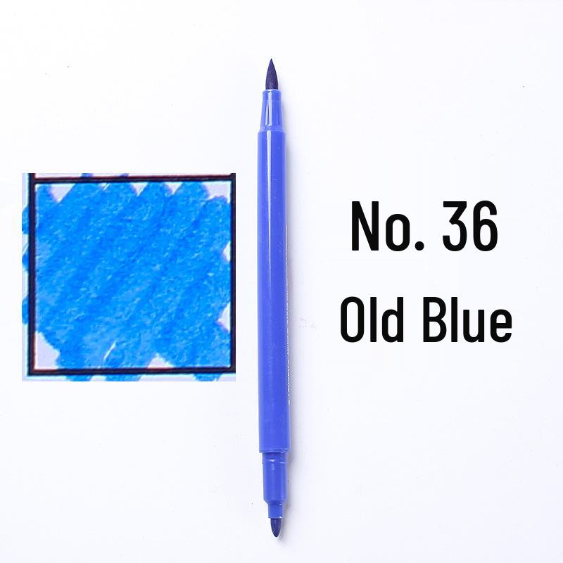 Large Capacity Double-Ended Watercolor Marker - Blue, Yellow, Black