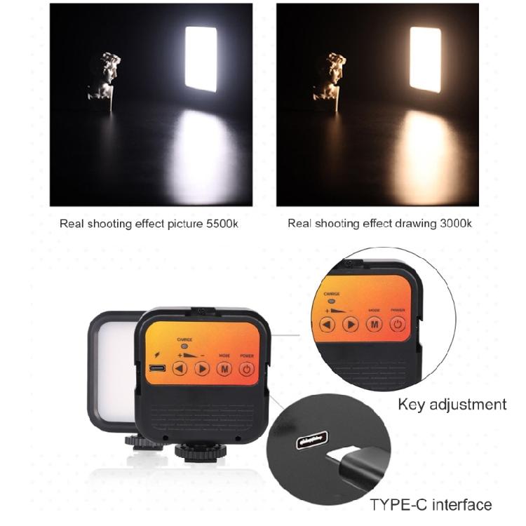 Versatilitys 2500K-9000K LED Video Fill Light With Triple Cold Shoe Mount Slimly Design For Live Streaming Creatives