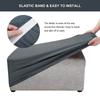 Jacauard Ottoman Chair Cover Elastic Footstool Slipcover All-inclusive Rectangle Footrest Cover Foot Stool Protector Living Room