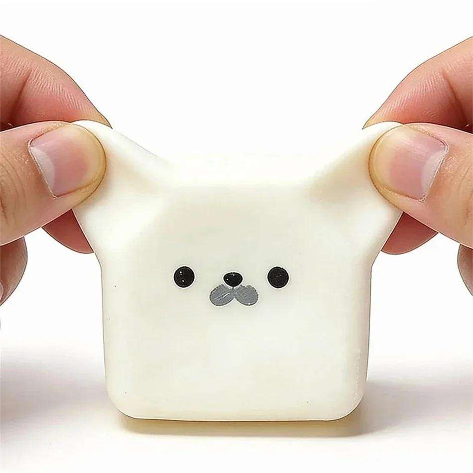 Juguete Squishy Sello de Cubo de Leche Kawaii, de Elevación Lenta y Perfumado, para Alivio del Estrés y Fidget para Niños y Adultos