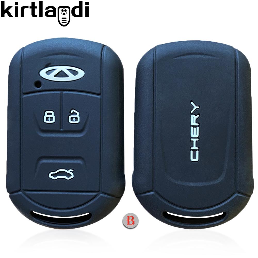 Silicone 3 Buttons Remote Case Key Cover Protection Holder for Chery Tiggo 8 3 5 Tiggo 4 GX Arrizo 5 Key Case 2019 2020 2021