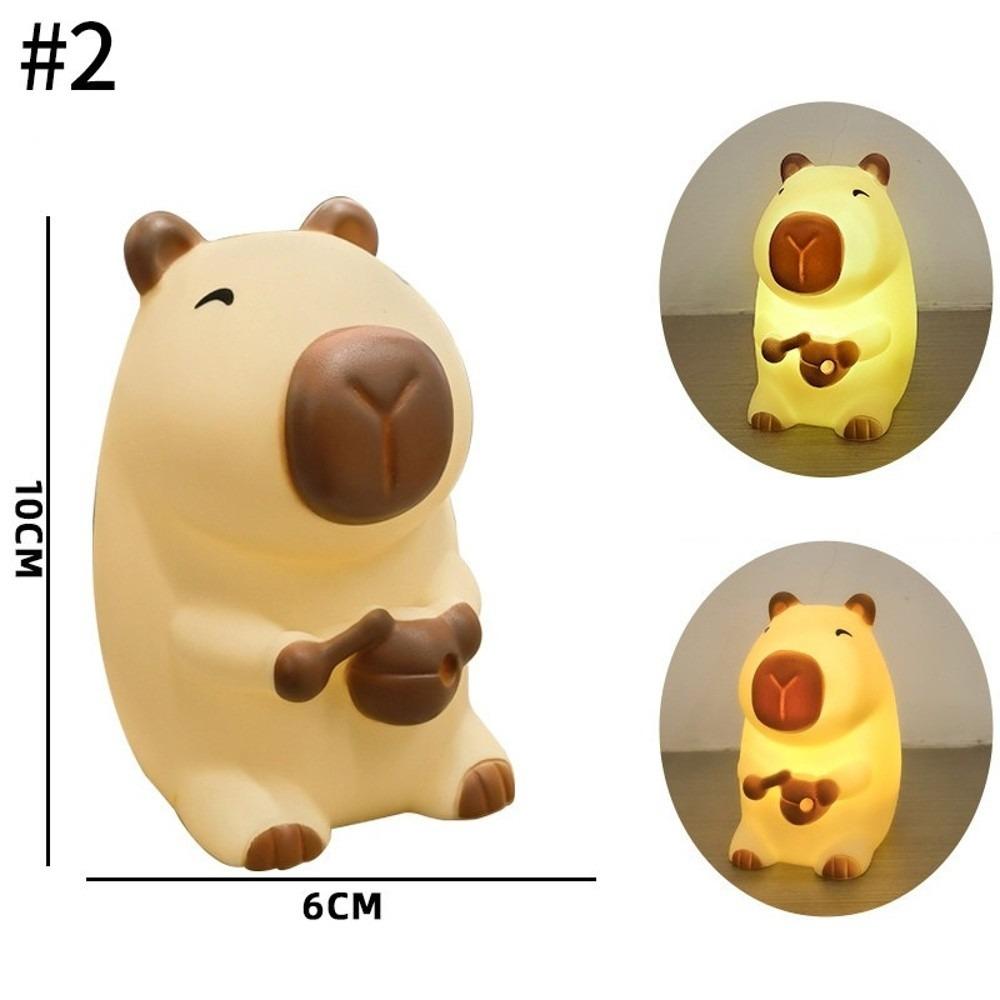 Home Desktop Ornaments Bedroom Bedside Sleeping Lamp Capybara Warm Light Pinch Lamps