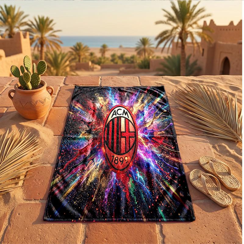 AC Milan Print Microfiber Beach Towel Quick Dry Absorbent Large Towel For Beach Swimming Travel