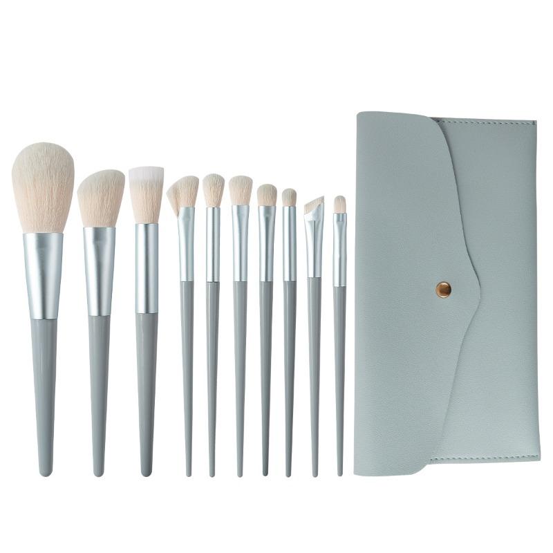 10pcs Professional Makeup Brush Set with Accessories for Combination Skin- Featuring Soft Brushes Suitable for Beginners