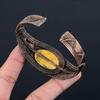 Picture Jasper Gemstone Pure Copper Wire Wrapped Handmade Cuff/Bangle Jewelry