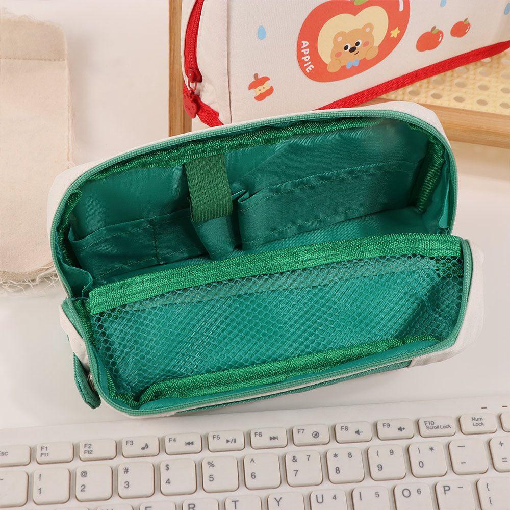 Can Stand Cartoon Pen Bag INS Multi-layer Stationery Bag Lovely Pencil Storage Bag  Back To School