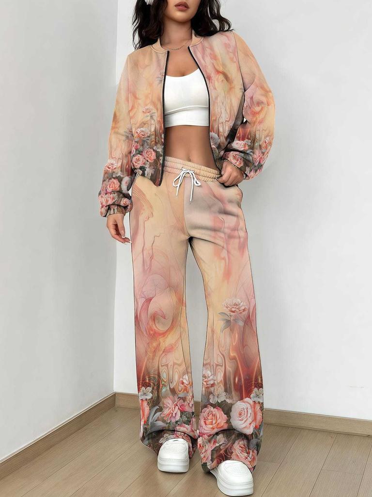 Ethnic Style Printing 1116 New Autumn and Winter New European Beautiful Woman Suit