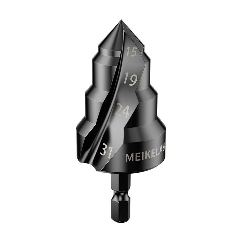 Three-Flute Hex Shank Reaming Bit for Water Pipe Repair with Phosphating Black Coating