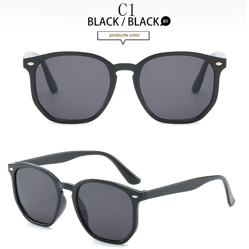 Fashion Square Wild Personality Women's Glasses Polygonal Trend Shade Glasses Unisex Rice Nail Retro Frame Sunglasses