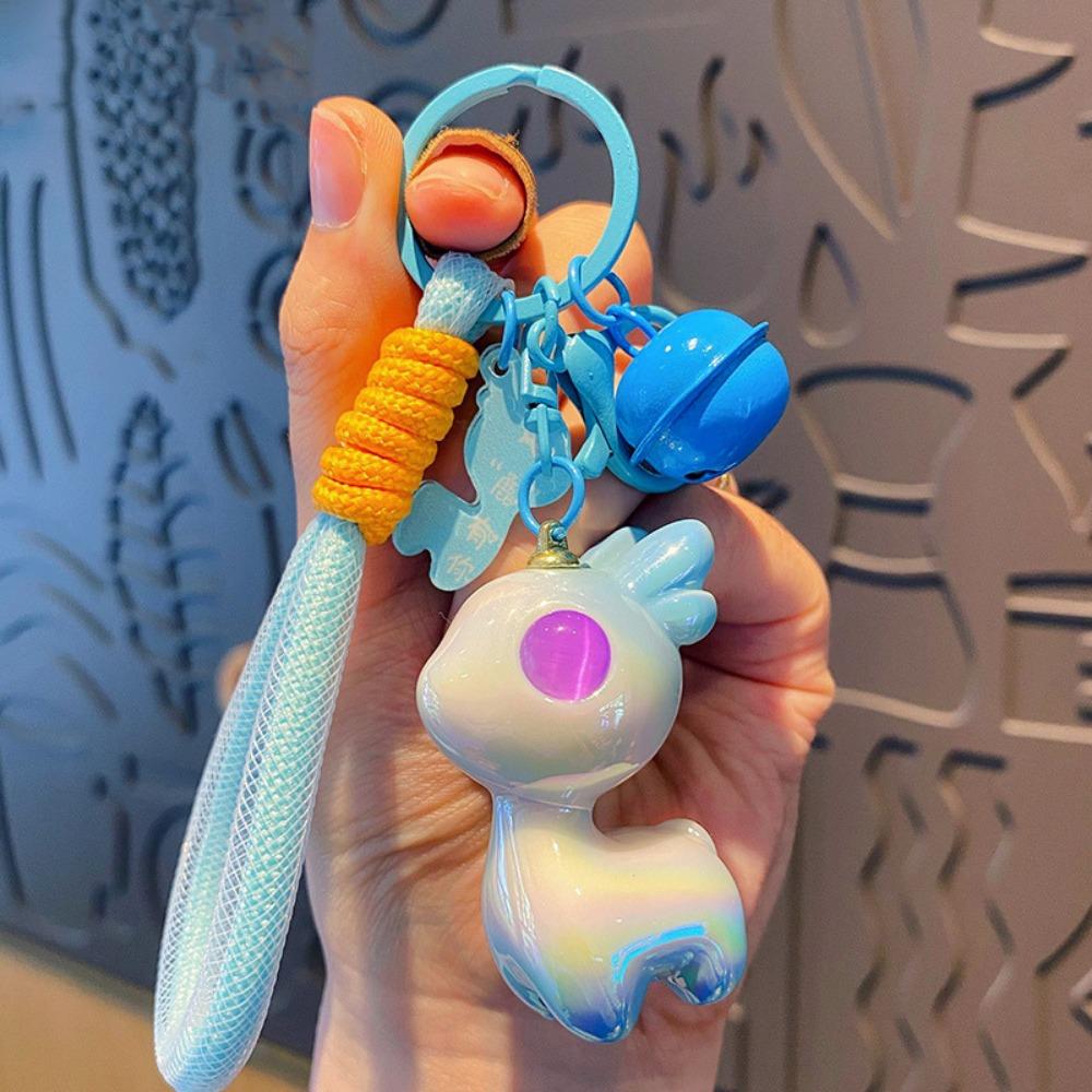 

Cartoon Car Keyring Sika Deer Doll Bag Pendant Hanging Ornament Elk Animal Key Chain Backpack
