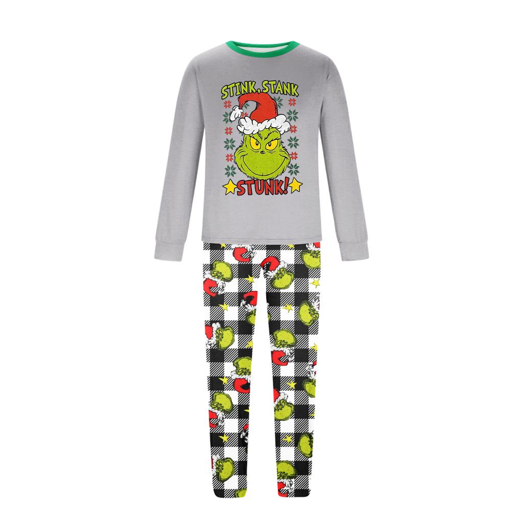 Parent-child Christmas Print Home Suit Long-sleeved Top And Pants