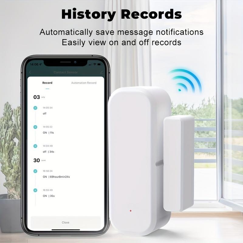 Tuya wifi door and window sensor switch detector smart home alarm security protection magnetic door sensor works with tuya