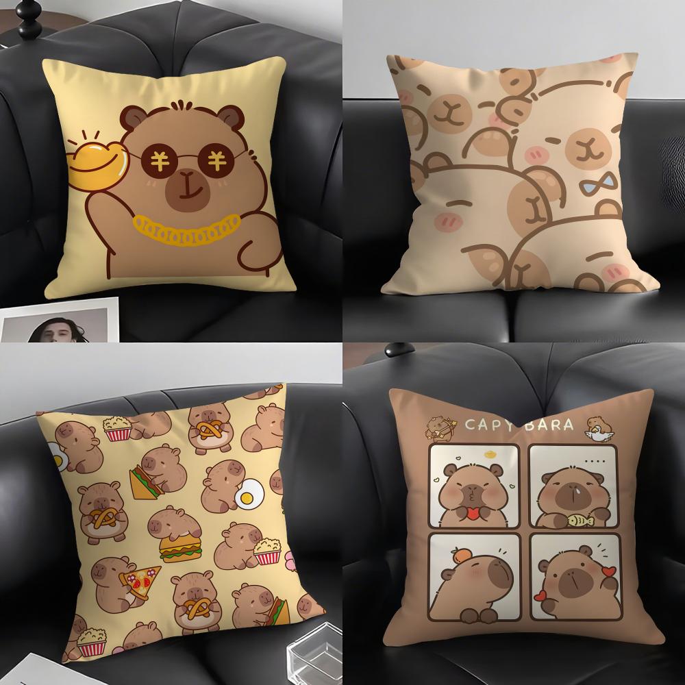 Caybara Cute Cushion Cover Pillowcase Ultra Soft Skin Friendly Fabric Cloud Like Comfort Concealed Zipper