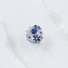S925 Sterling Silver Sapphire Ring with Diamond Accents