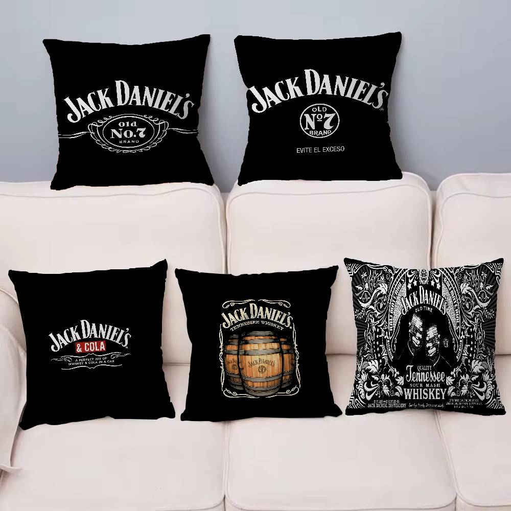 Classic Whiskey Logo J-Jack D-DanielS Pillow Cover Sofa Cushion Cover Home Room Decoration Children Gift