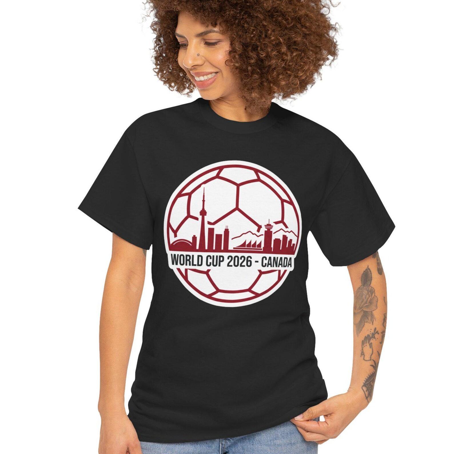 Canada World Cup 2026 Soccer Ball Skyline Tee | Toronto Vancouver Minimalist XL