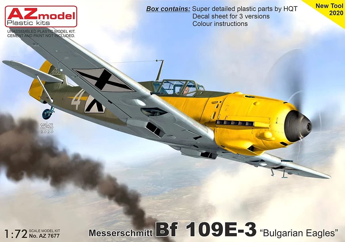 

AZ Model Болгарские ВВС Messerschmitt Bulgarian Eagle Пластиковая модель AZM7677 1/72 Bf109E-3