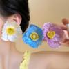 Spring and summer fabric flower earrings fashion super fairy design stud earrings high sense sweet small fresh earrings women