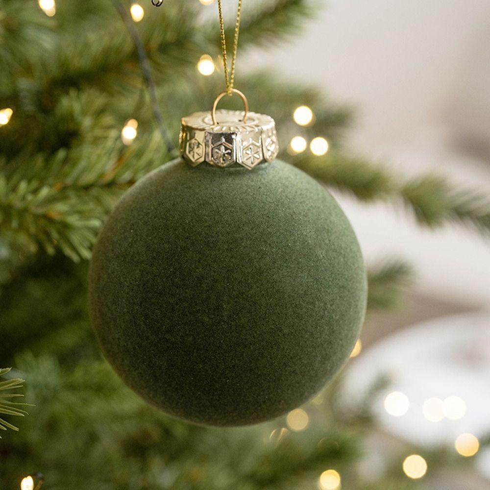 6pcs 8cm Christmas Hanging Balls Shatterproof Xmas Tree Hanging Ornament  Holiday Festive