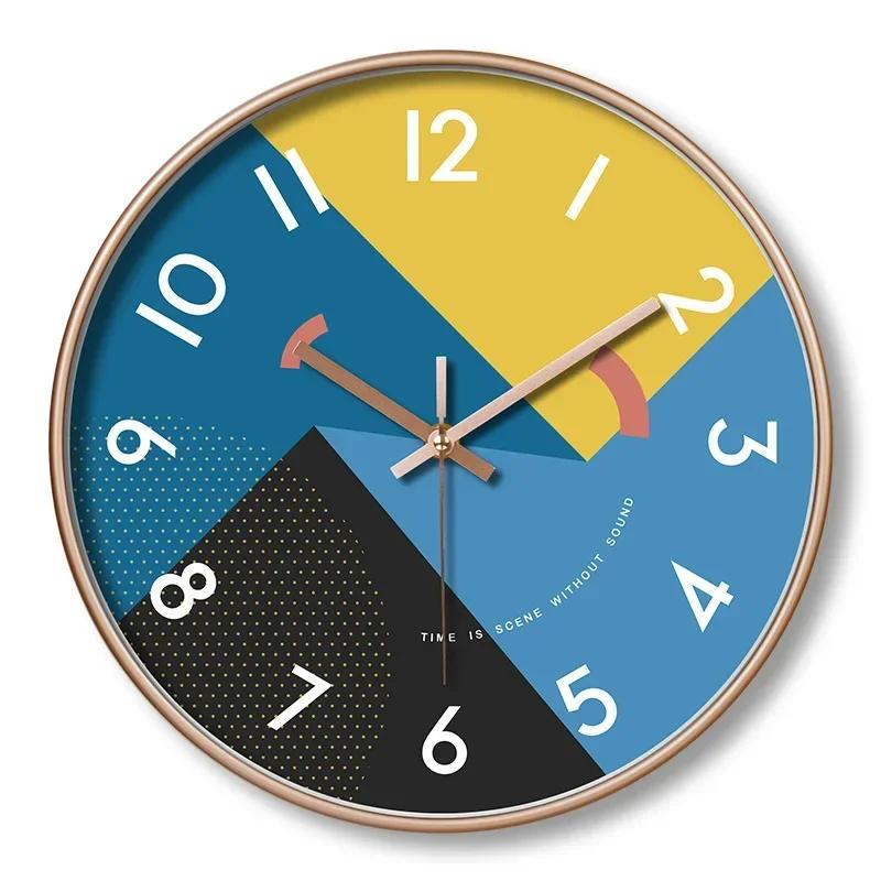 Silent 8 Inch Wall Clock Non-Ticking Decorative Clock for School Office Classroom Bedroom Kitchen Living Room Decor