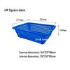 Sturdy Square Plastic Sorting and Draining Basket for E-commerce and Warehouse