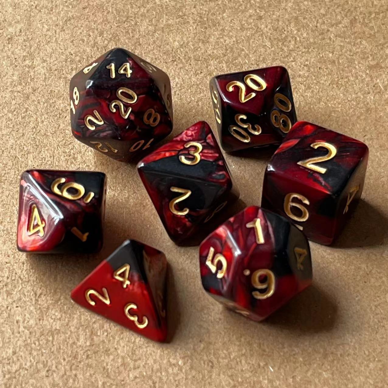 

7 шт./лот, многогранные игральные кости из смолы D&D D4 D6 D8 D10 D% D12 D20, многогранные игральные кости TRPG, настольные игры 195