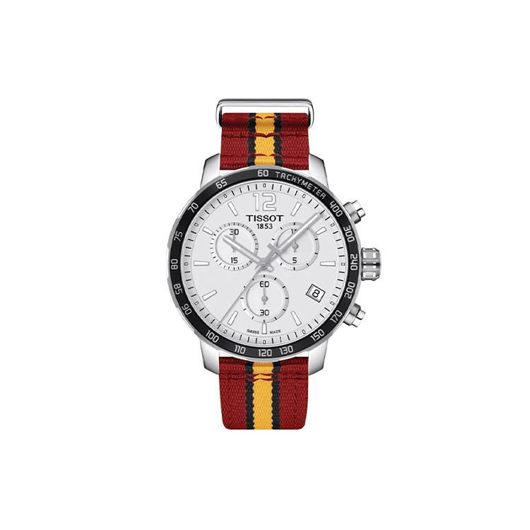 

TISSOT Time Jog Collection Quartz Movement Men s Watches Watch 42mm White Dial Stainless Steel Case Nylon Strap T095.417.17.037.08 Red Strap
